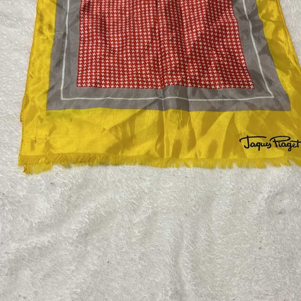 Jaques Piaget Vintage Silky Geometric Print Scarf - Picture 4 of 4